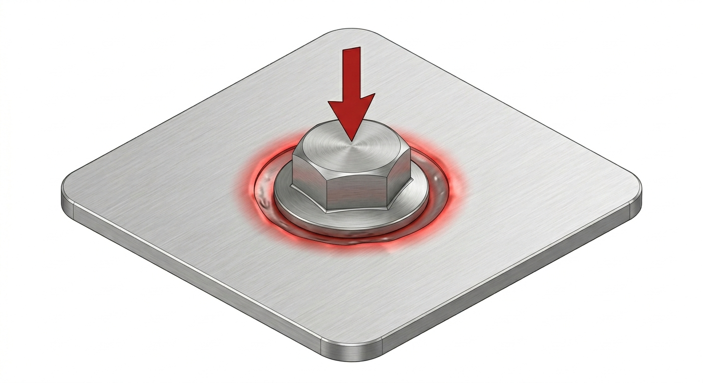 Bolt punching check illustration